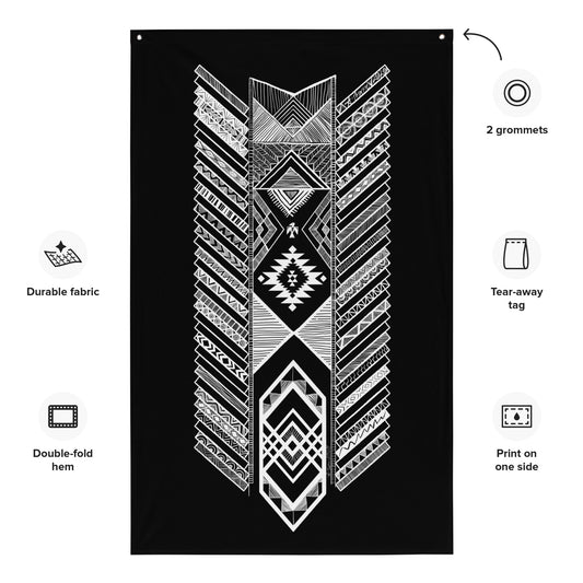 Native American Tribal Pattern Flag