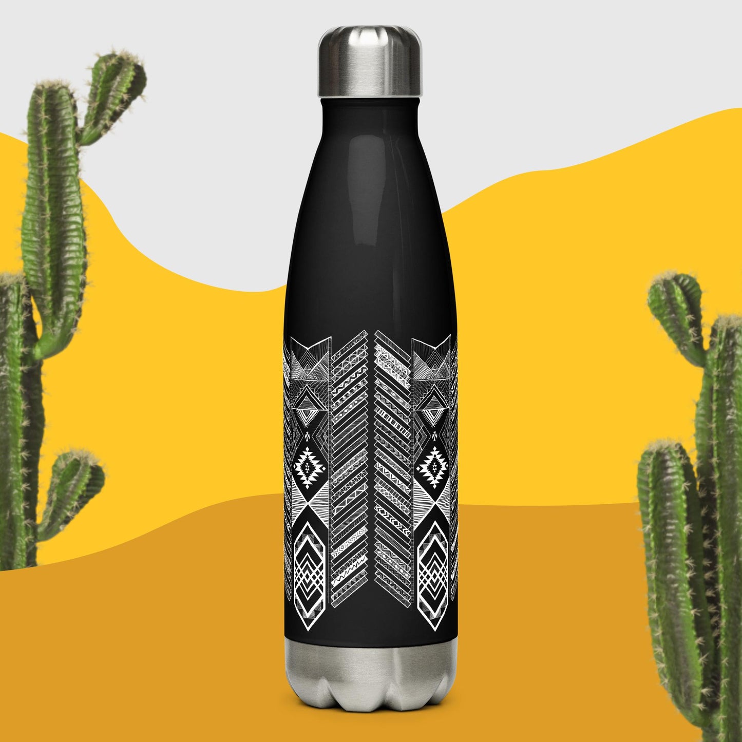 Native American Tribal Pattern Stainless Steel Water Bottle