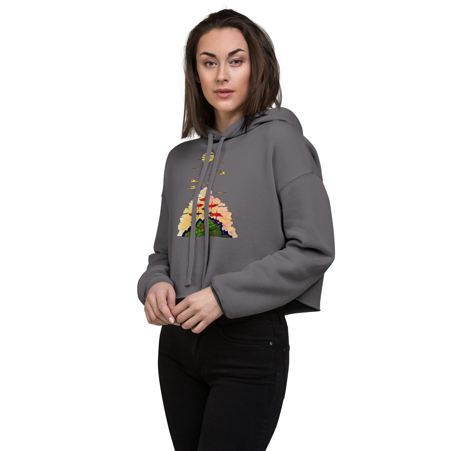 Scarlet Ibis Crop Hoodie