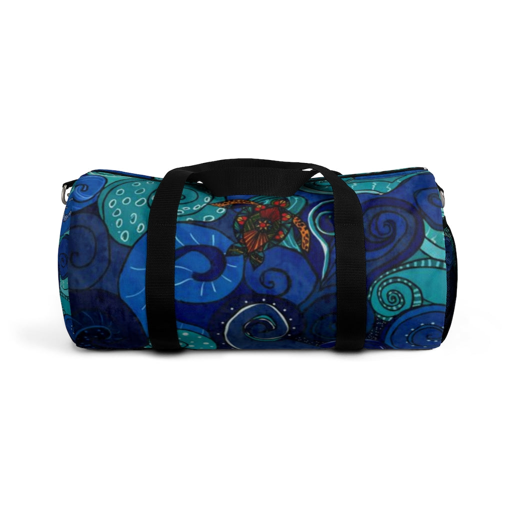 Stain Glass Turtle Duffel Bag