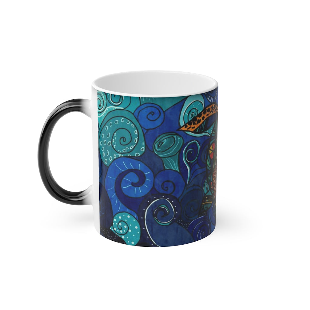 Stain Glass Turtle Magic Mug