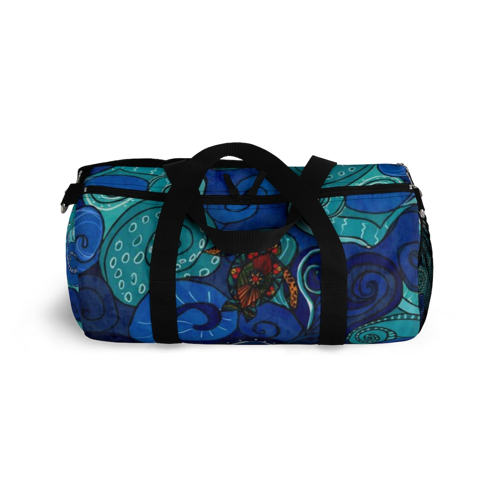 Stain Glass Turtle Duffel Bag