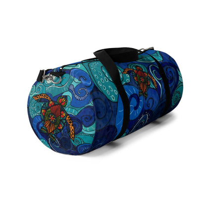 Stain Glass Turtle Duffel Bag