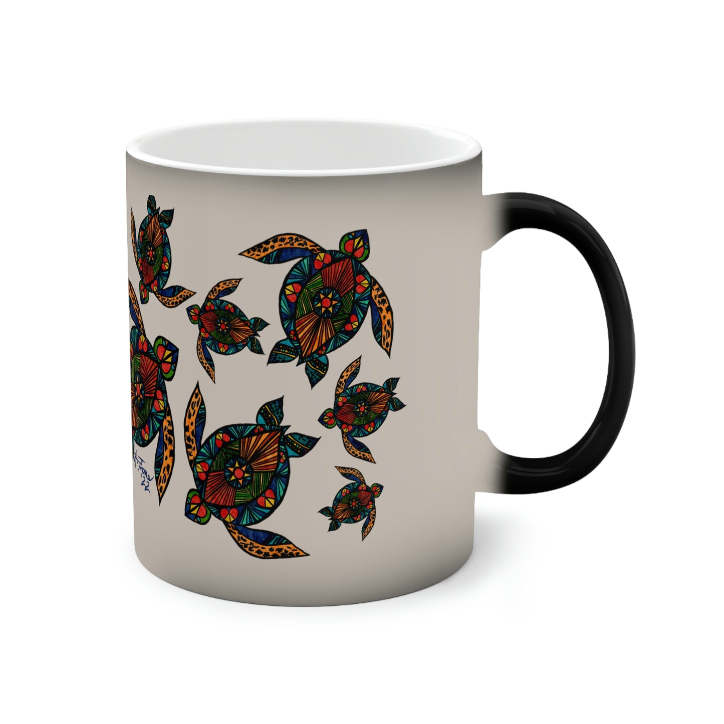 Stain Glass Turtle Color-Changing Mug, 11oz