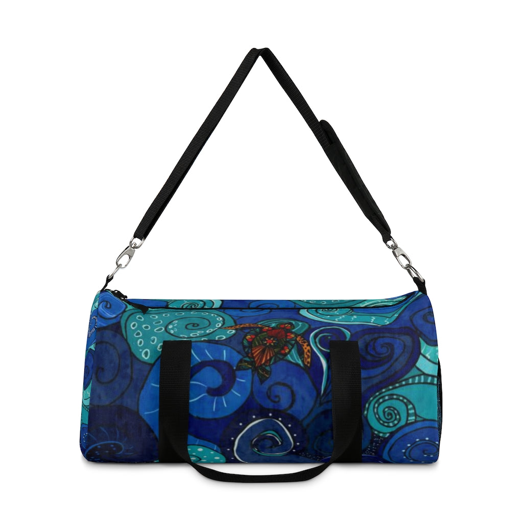 Stain Glass Turtle Duffel Bag