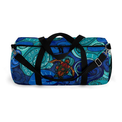 Stain Glass Turtle Duffel Bag