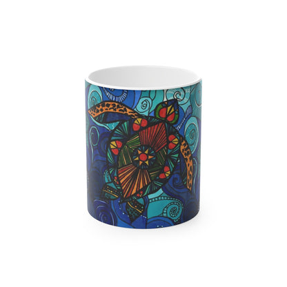 Stain Glass Turtle Magic Mug