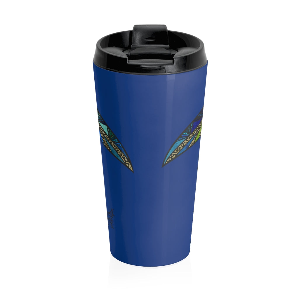 Aquatic  Mosaic Turtle Stainless Steel Travel Mug