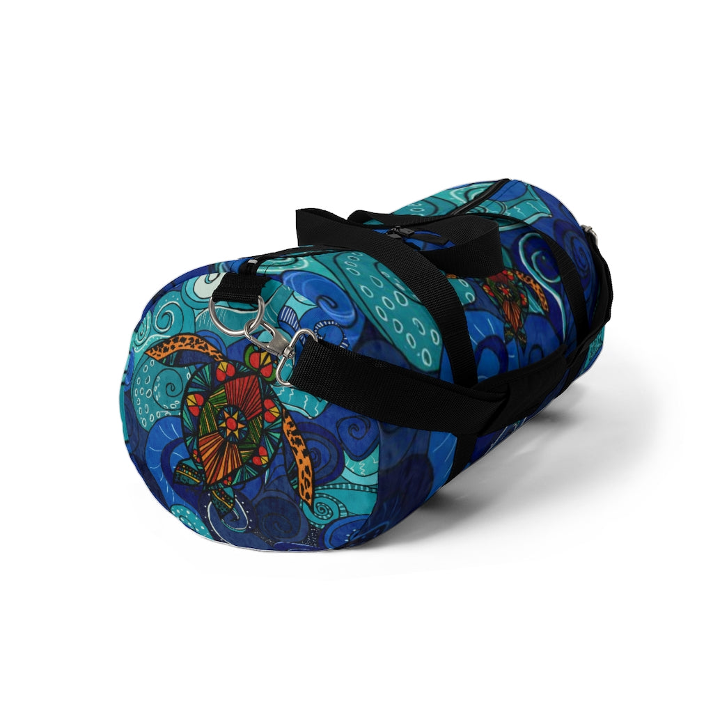 Stain Glass Turtle Duffel Bag