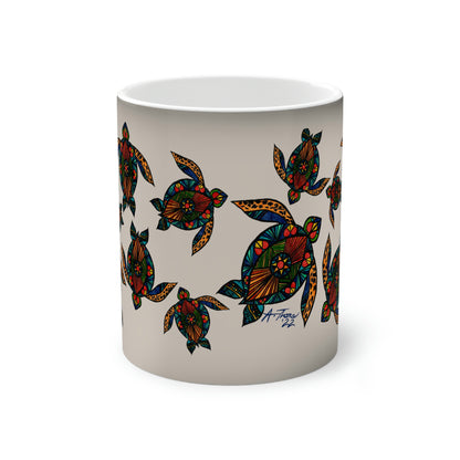 Stain Glass Turtle Color-Changing Mug, 11oz