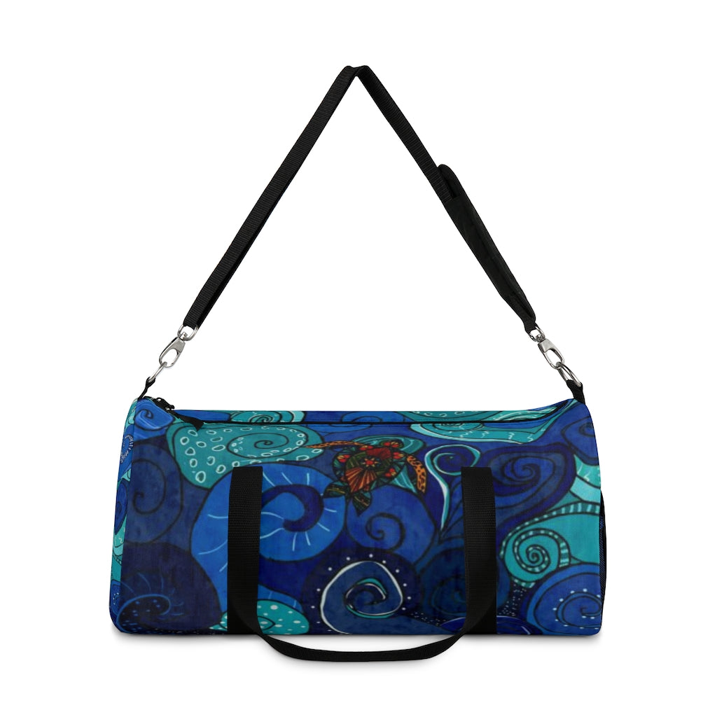 Stain Glass Turtle Duffel Bag