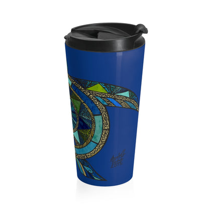 Aquatic  Mosaic Turtle Stainless Steel Travel Mug