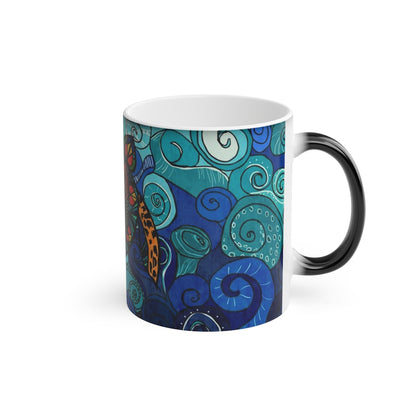 Stain Glass Turtle Magic Mug