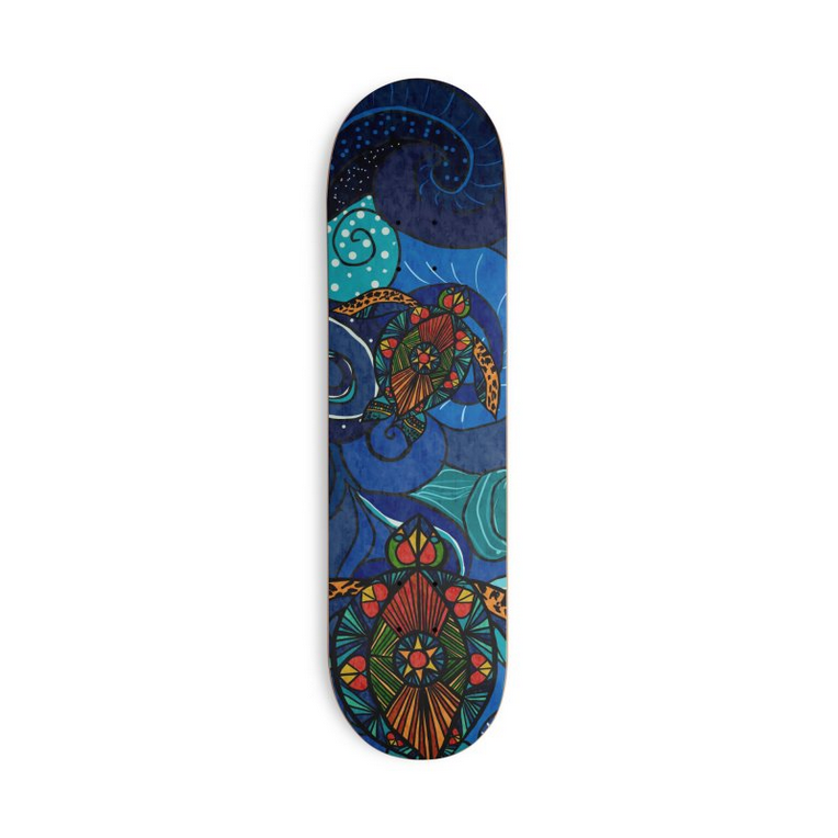 Stained Glass Turtle Skateboard