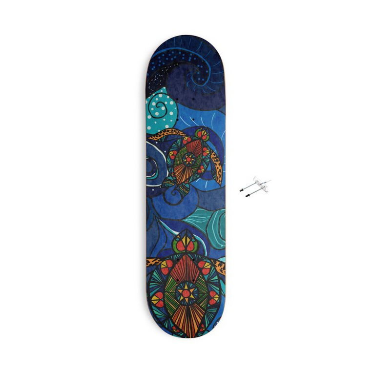 Stained Glass Turtle Skateboard