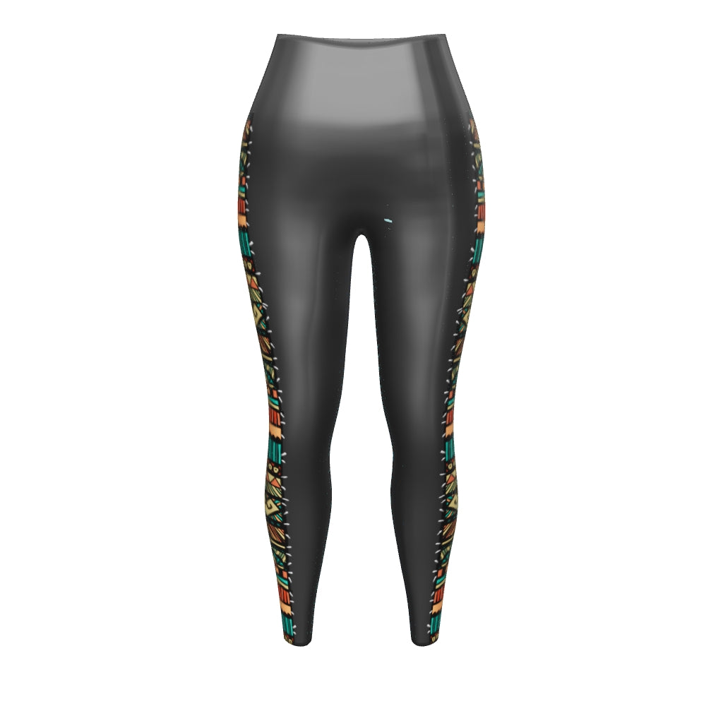Tribal Stitch Yoga Leggings