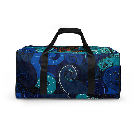 Stain Glass Turtle Duffle bag