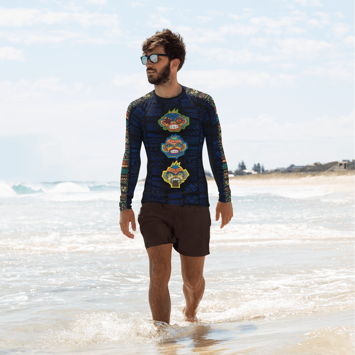 Azul Dark Three Wise Men's Rash Guard