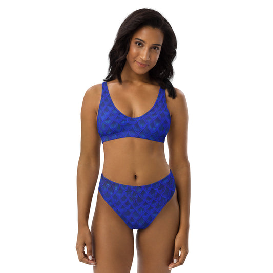 Azul Iridescent  Recycled high-waisted bikini