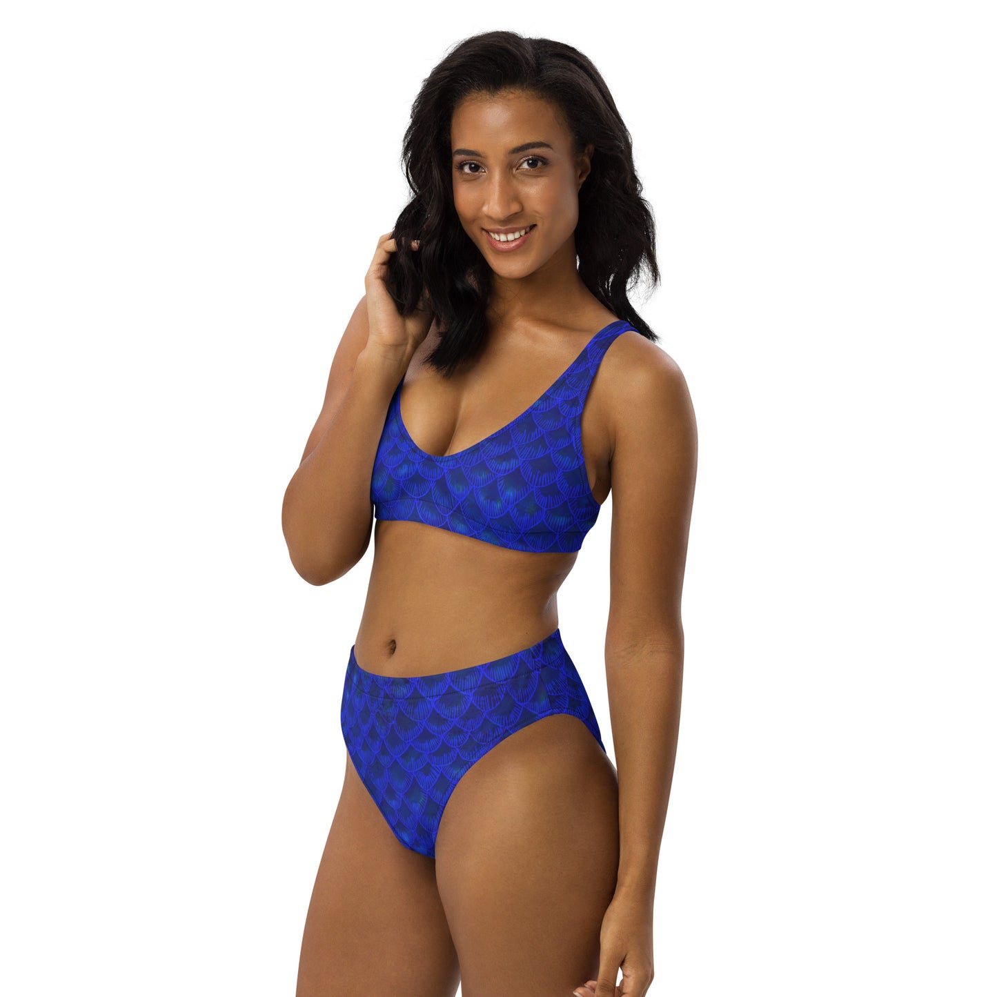 Azul Iridescent  Recycled high-waisted bikini