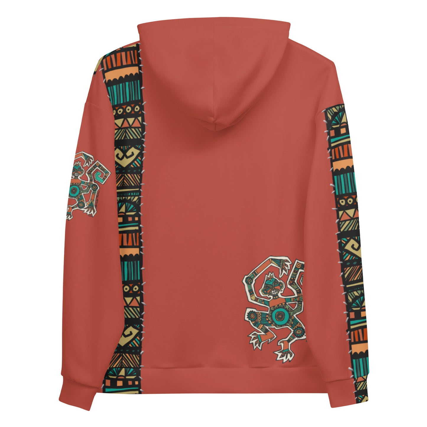 Rust Tribal Monkey Unisex Hoodie