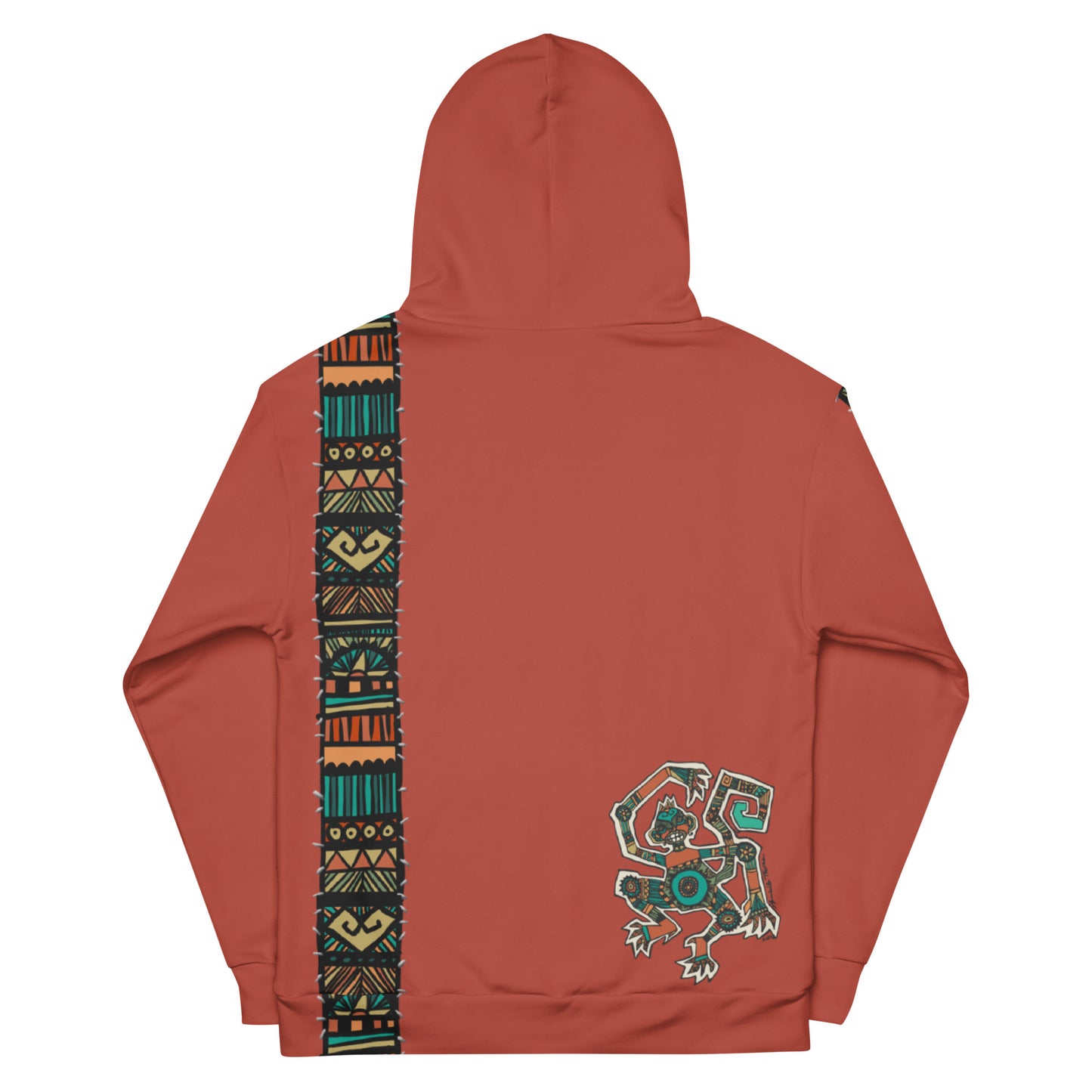 Rust Tribal Monkey Unisex Hoodie