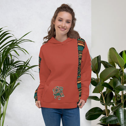 Rust Tribal Monkey Unisex Hoodie