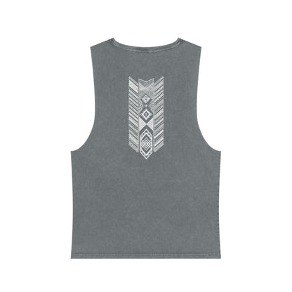 Native Americas Tribal Pattern Unisex Stonewash Tank Top