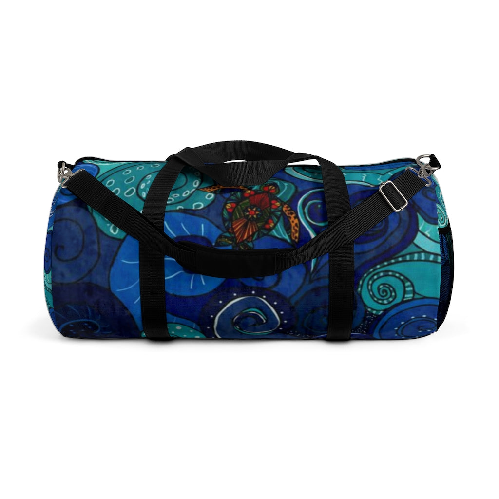 Stain Glass Turtle Duffel Bag