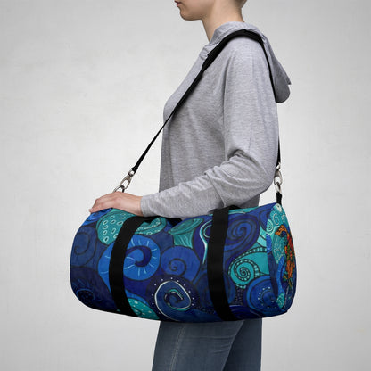 Stain Glass Turtle Duffel Bag