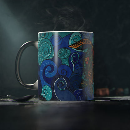 Stain Glass Turtle Magic Mug