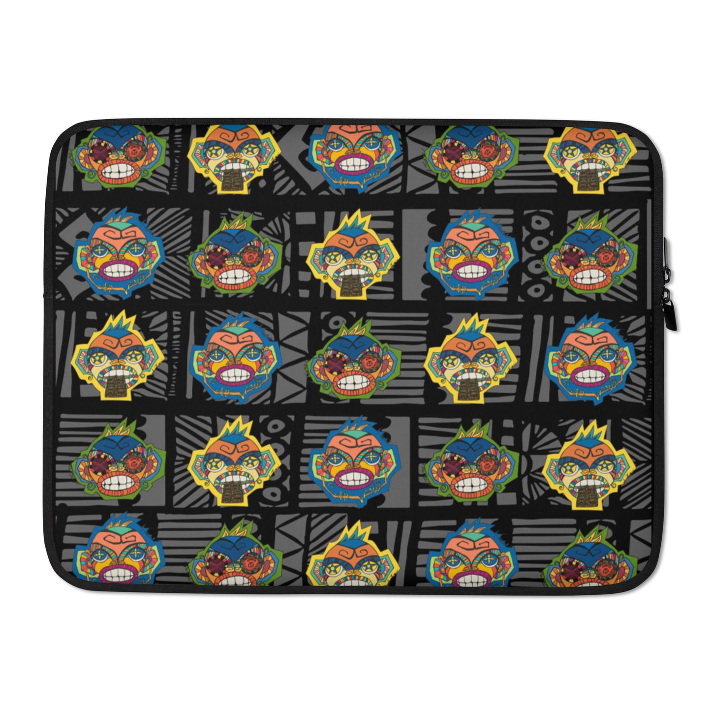 Dark Three Wise Monkeys Laptop Sleeve