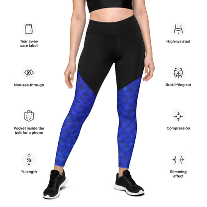 Azul Iridescent Sports Leggings