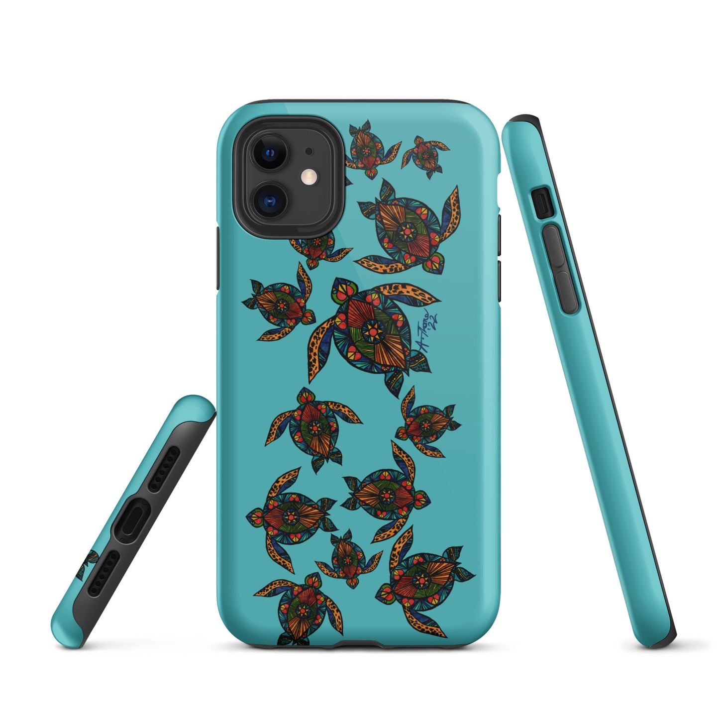 Stain Glass Turtle Tough iPhone case