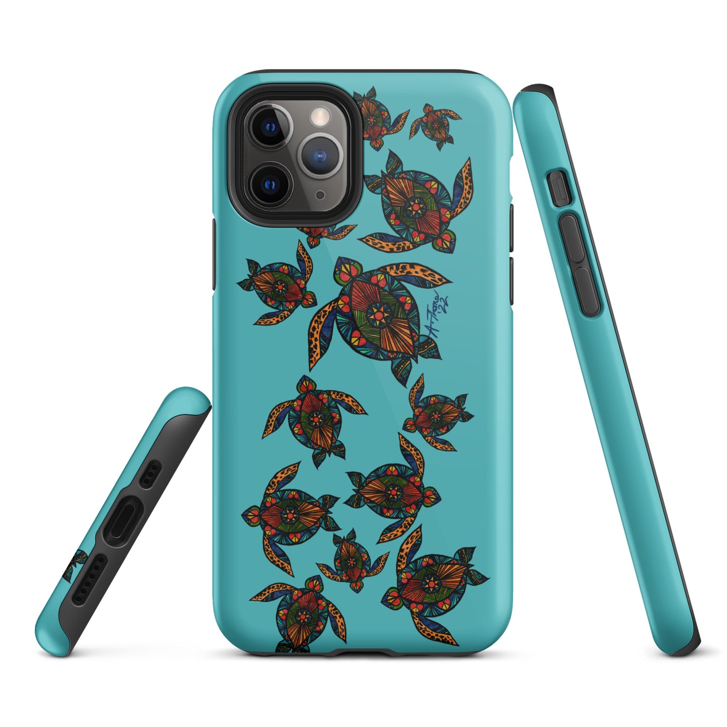 Stain Glass Turtle Tough iPhone case