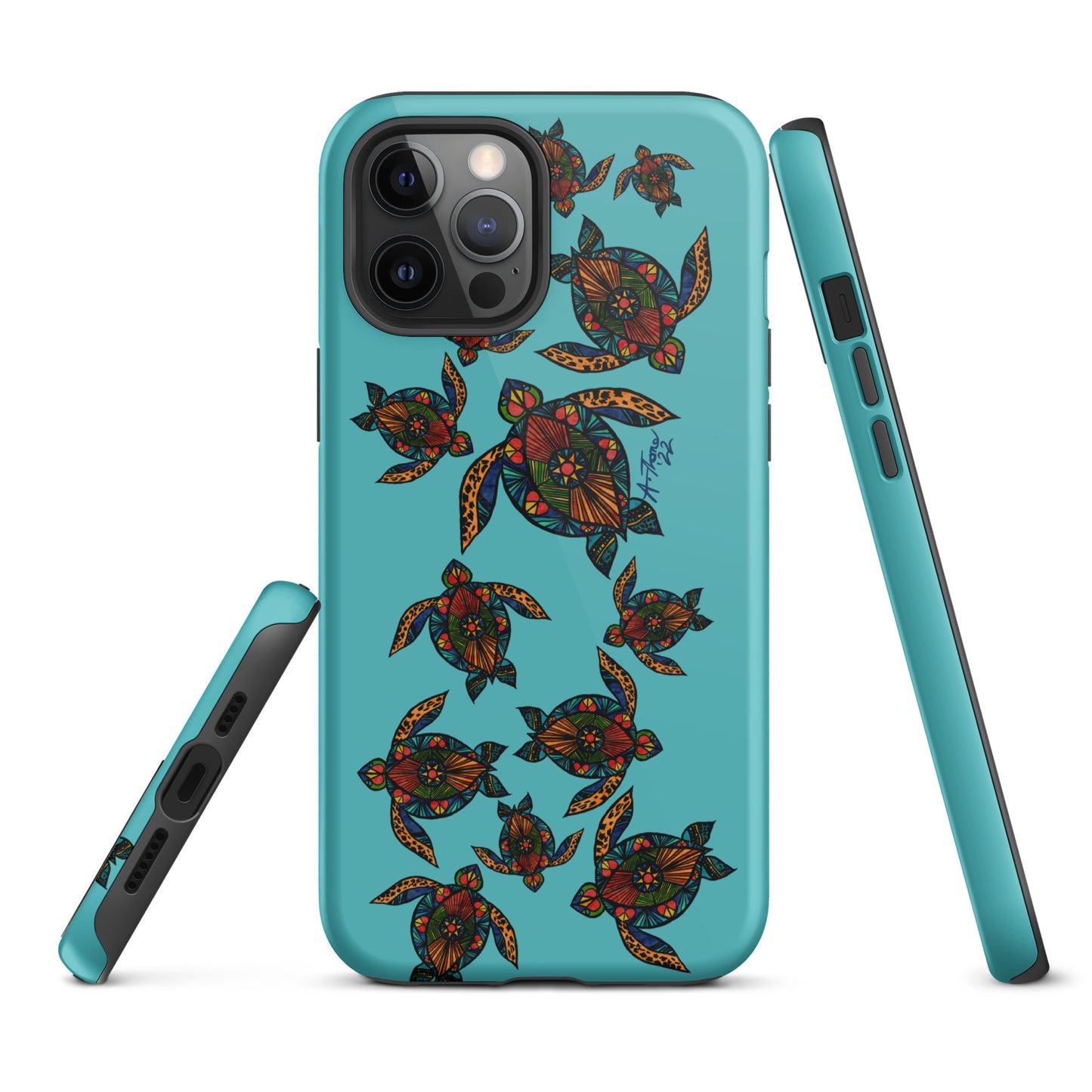 Stain Glass Turtle Tough iPhone case