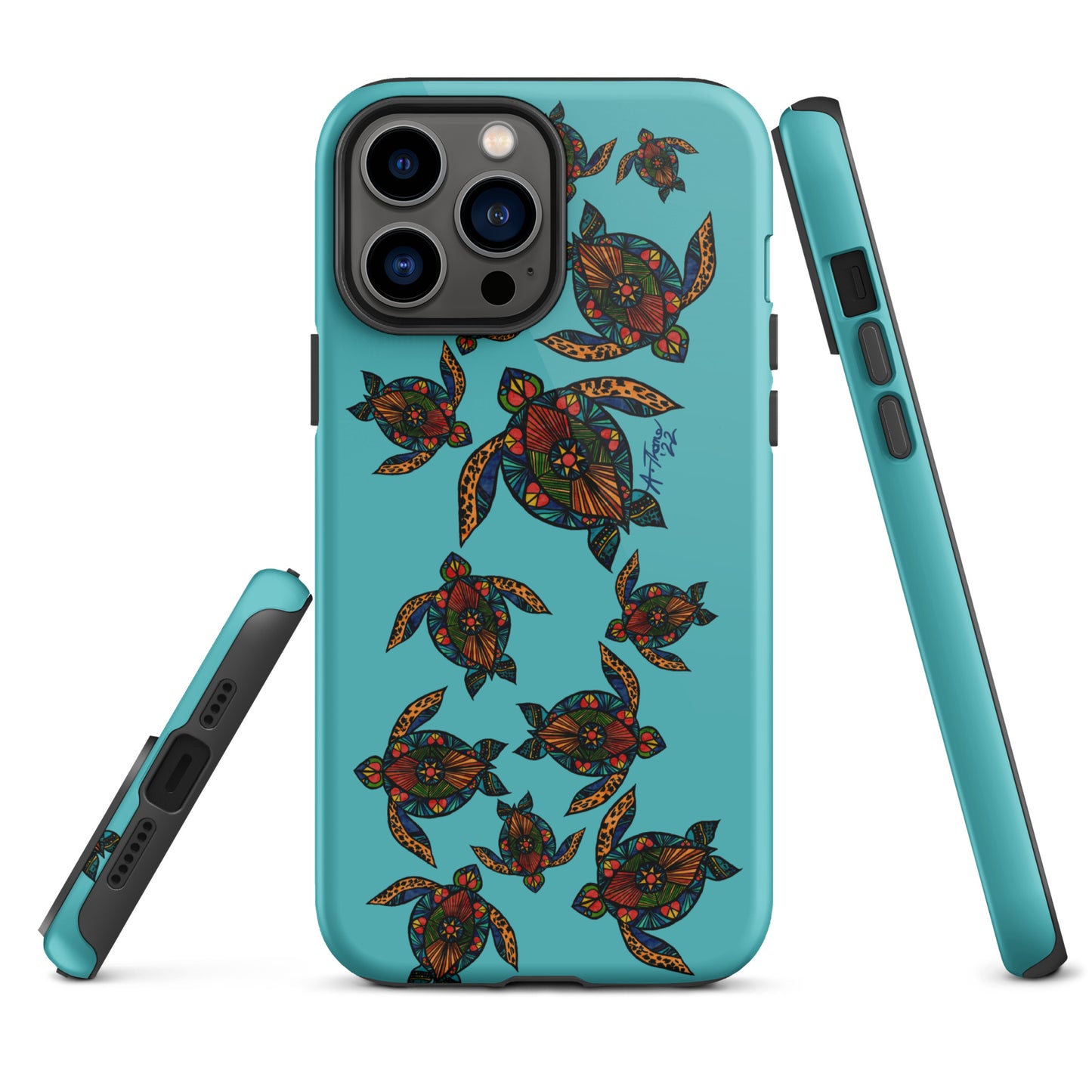 Stain Glass Turtle Tough iPhone case