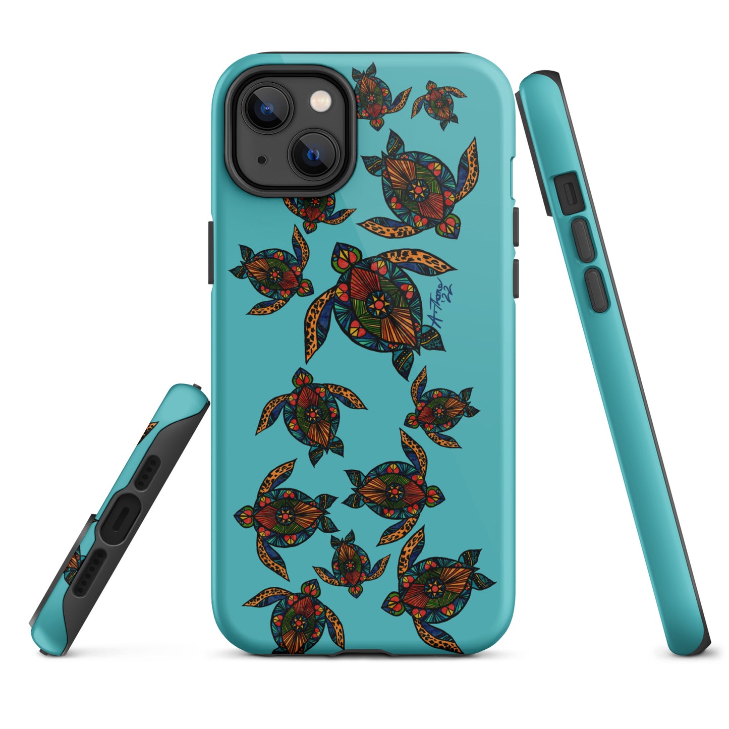 Stain Glass Turtle Tough iPhone case