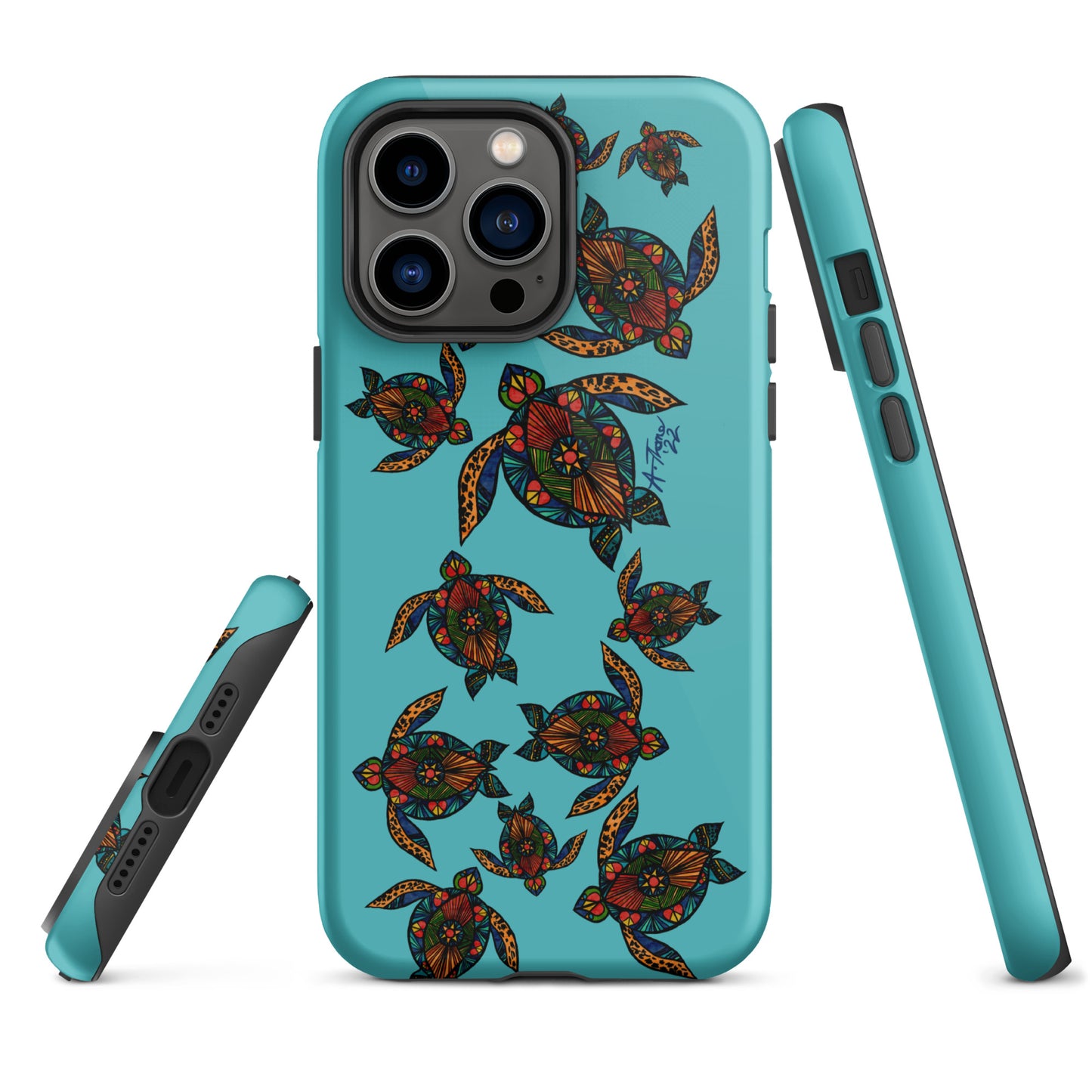 Stain Glass Turtle Tough iPhone case