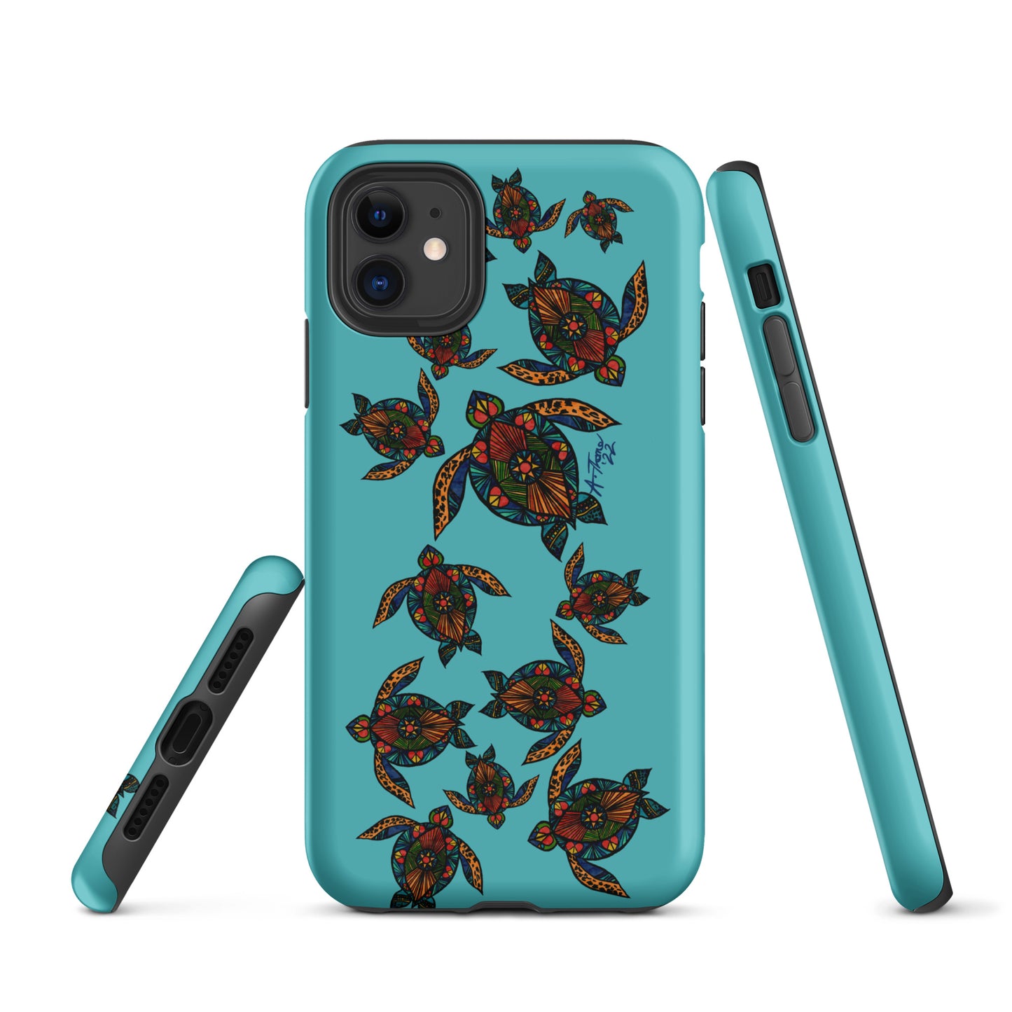 Stain Glass Turtle Tough iPhone case