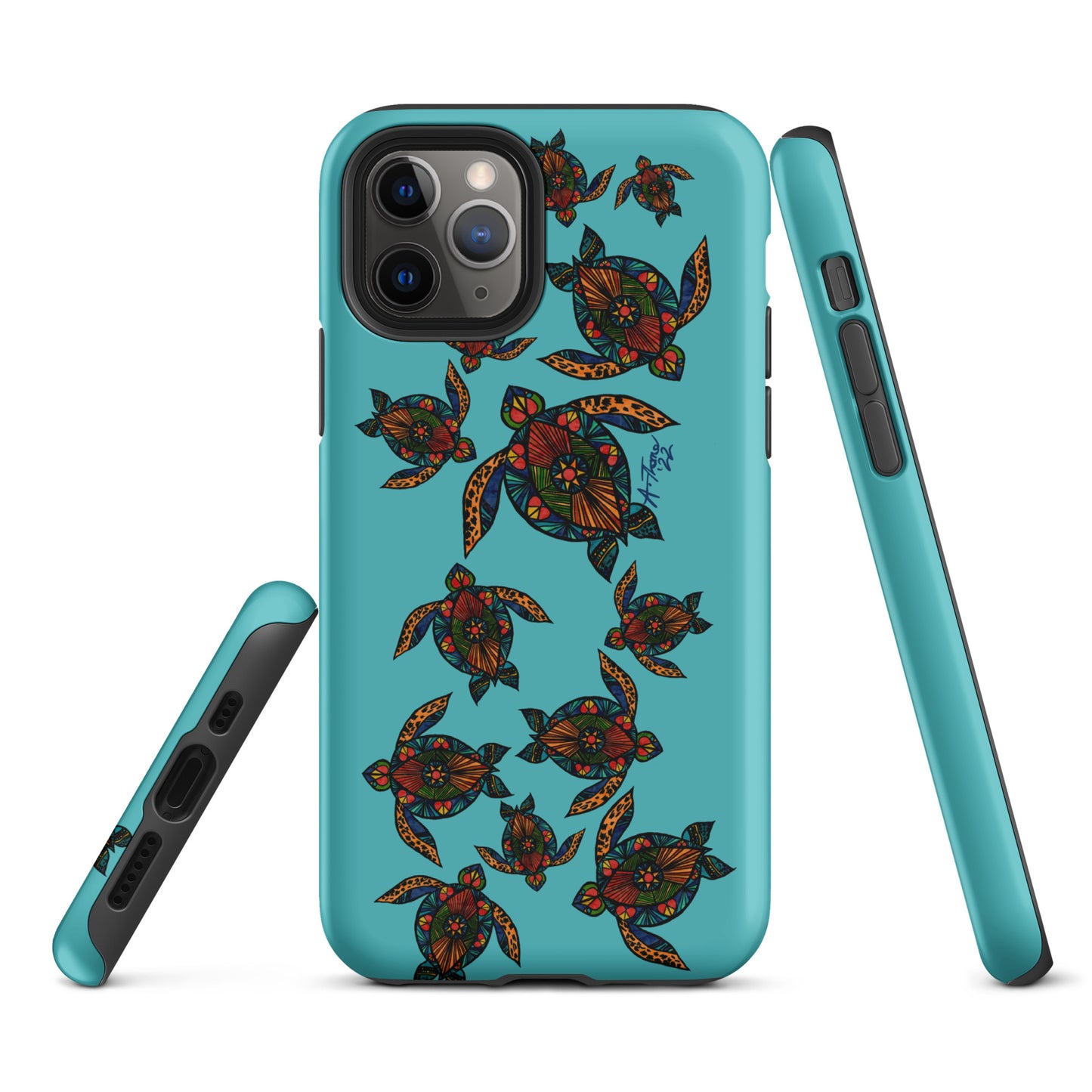 Stain Glass Turtle Tough iPhone case