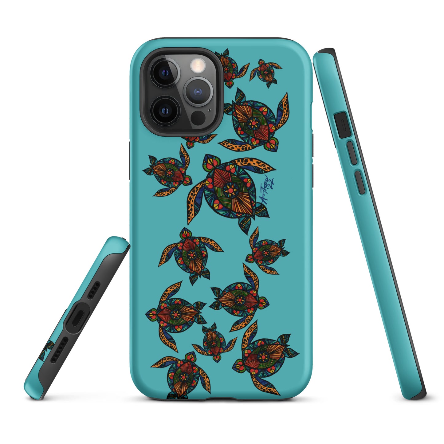 Stain Glass Turtle Tough iPhone case