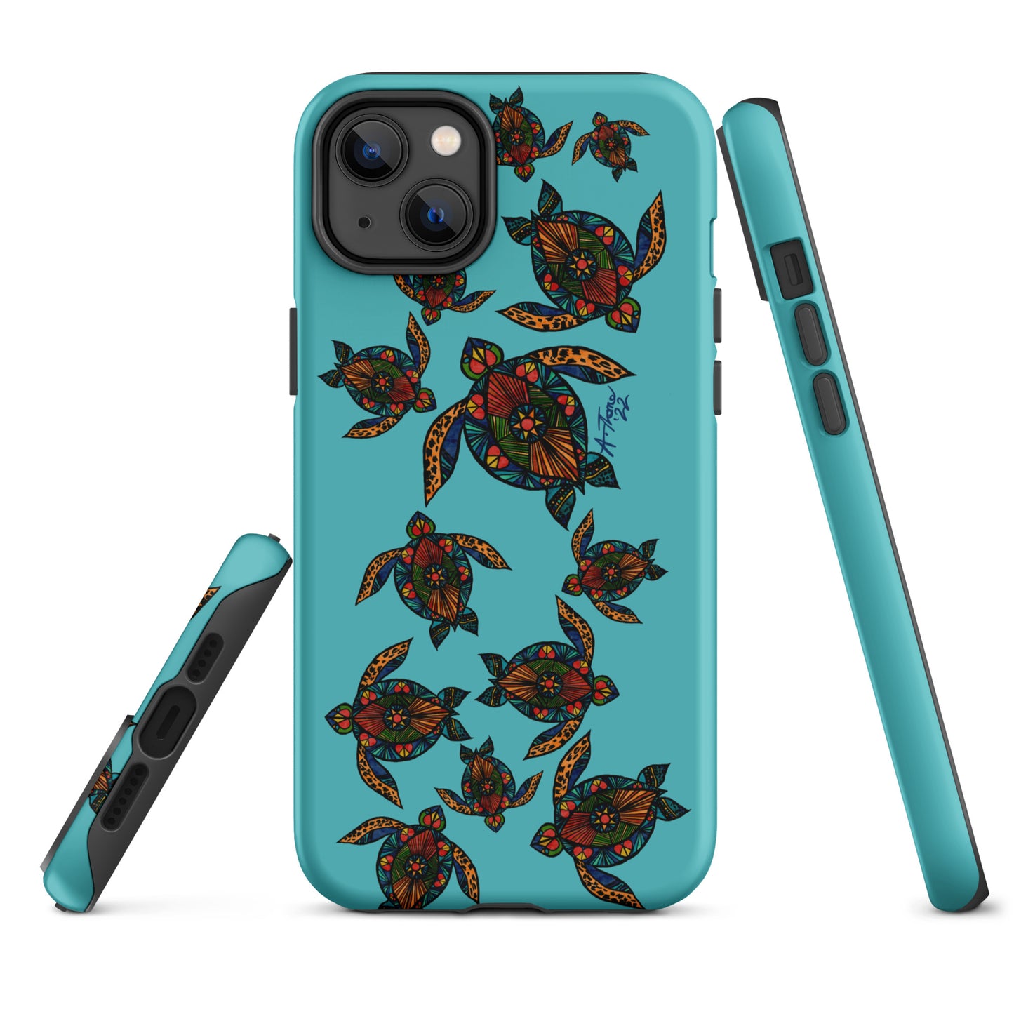 Stain Glass Turtle Tough iPhone case