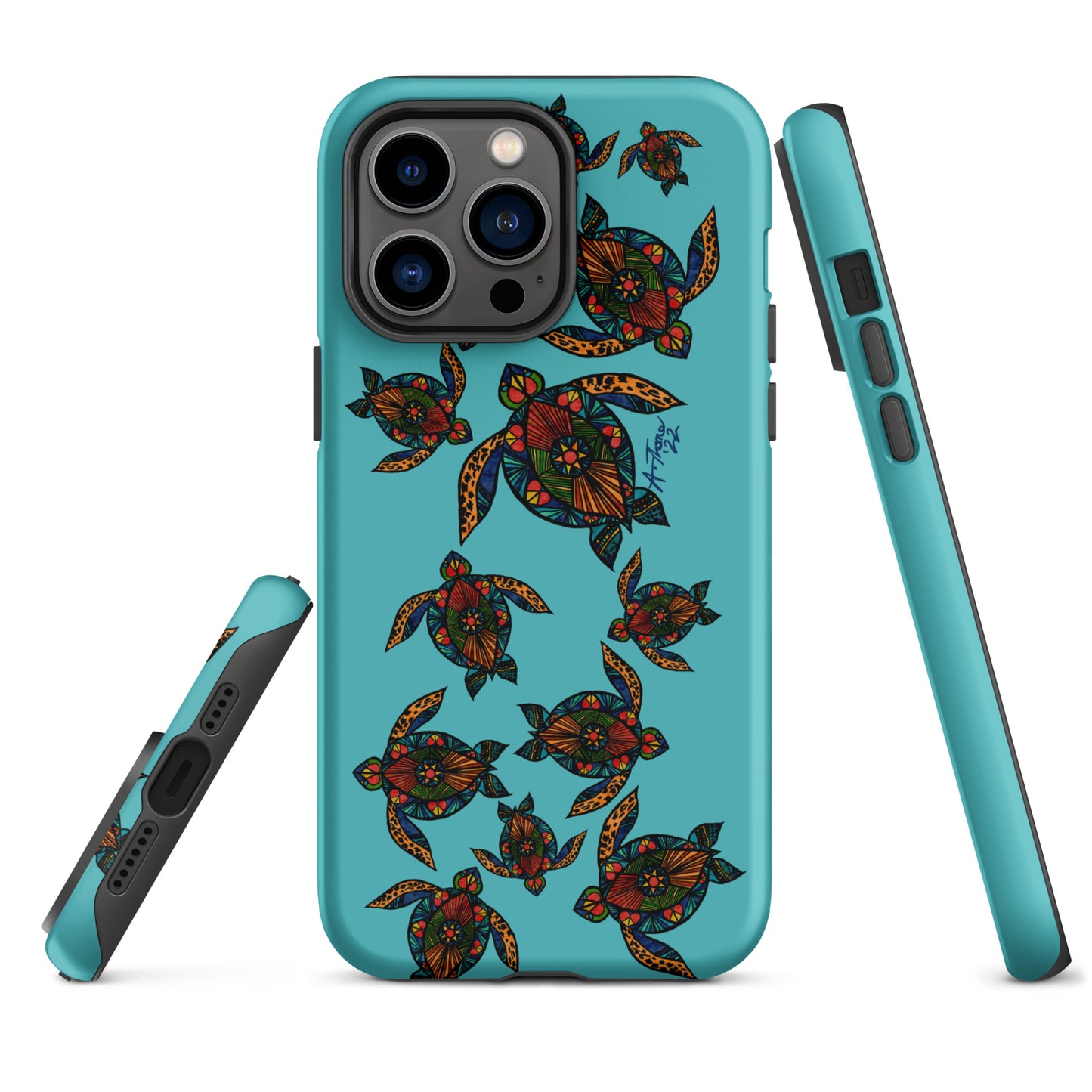 Stain Glass Turtle Tough iPhone case