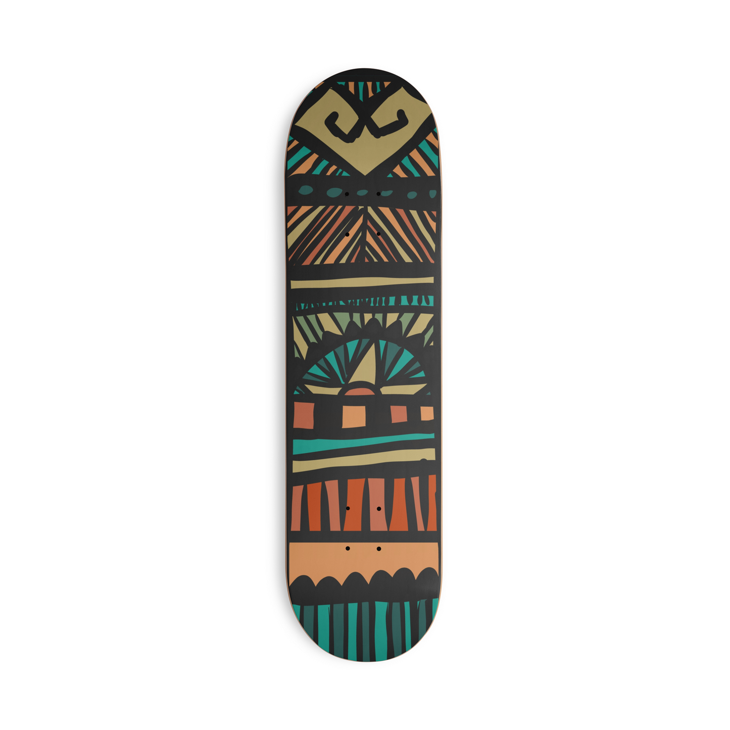 Tribal Pattern Stitch Skateboard