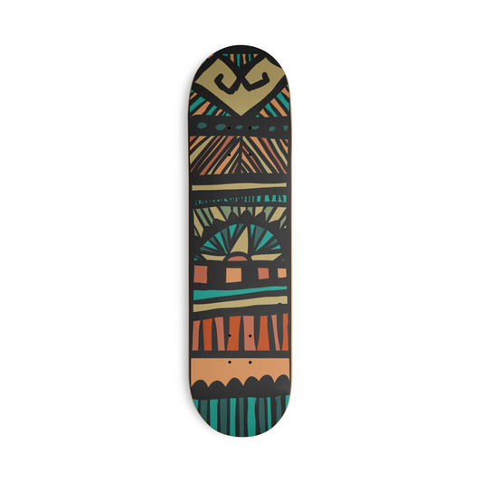 Tribal Pattern Stitch Skateboard