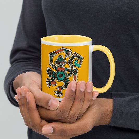 Oro Tribal Monkey Mug with Color Inside